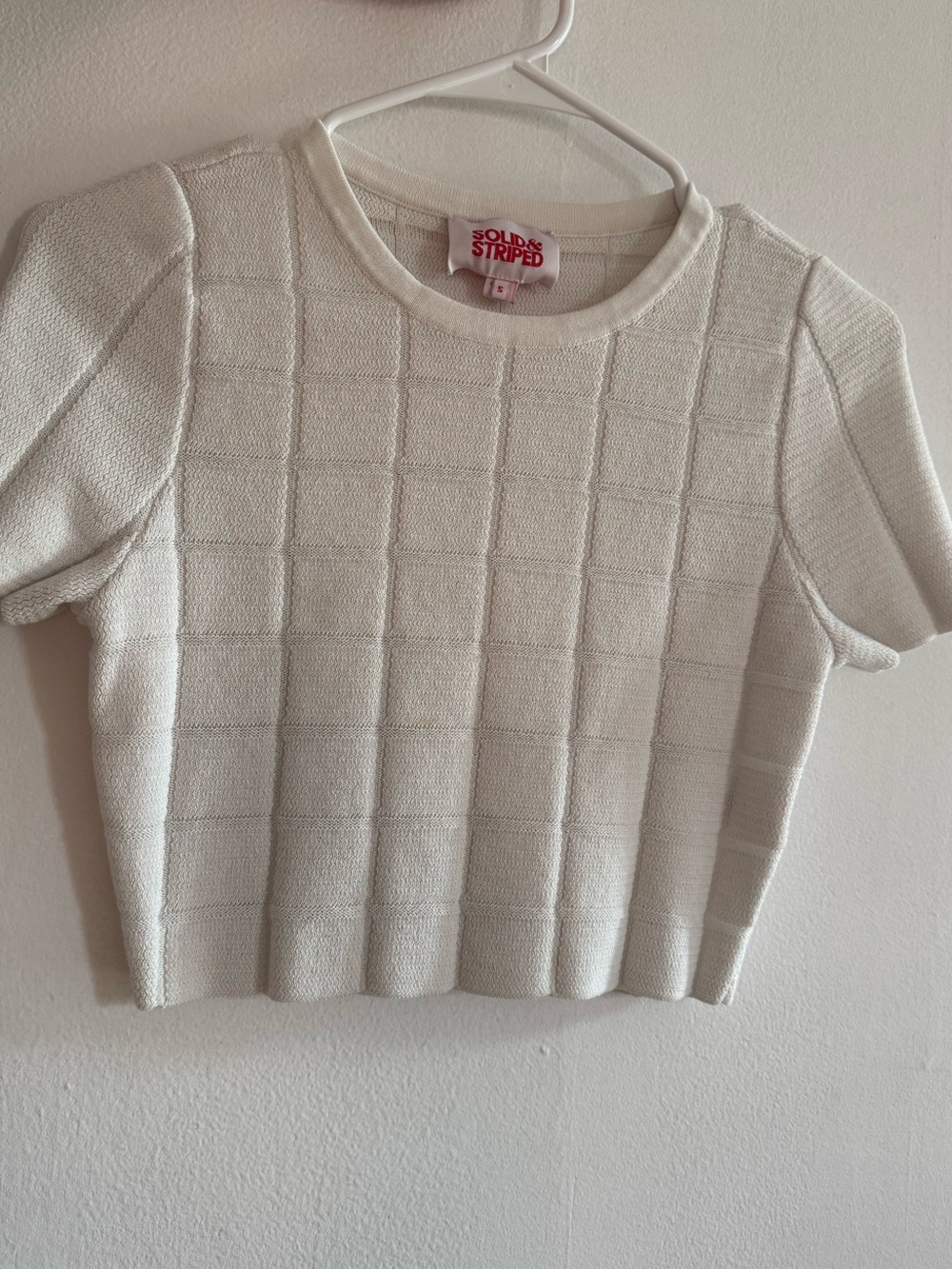 SOLID & STRIPED White Cara Crop Top
